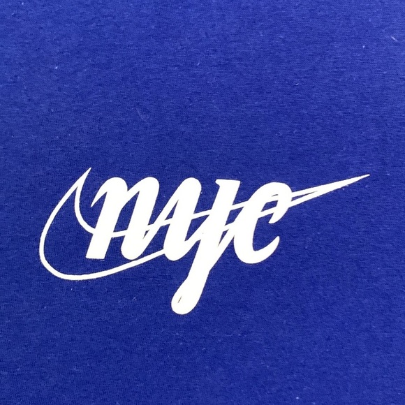 Nike NEW York City Royal Blue Screen Print Short Sleeve Tee size XL - Picture 4 of 11
